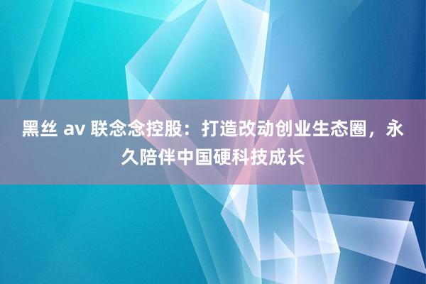 黑丝 av 联念念控股：打造改动创业生态圈，永久陪伴中国硬科技成长