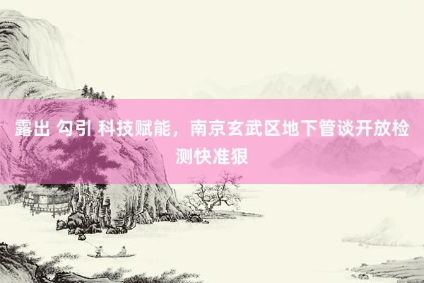 露出 勾引 科技赋能，南京玄武区地下管谈开放检测快准狠