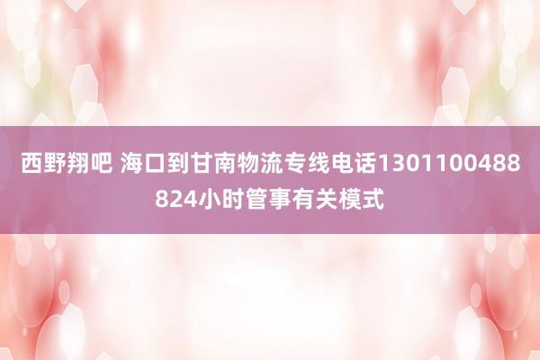 西野翔吧 海口到甘南物流专线电话1301100488824小时管事有关模式