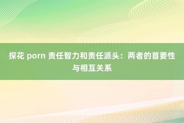 探花 porn 责任智力和责任派头：两者的首要性与相互关系