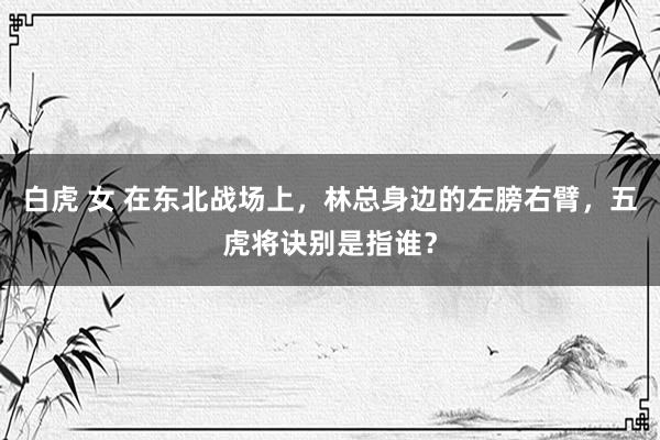 白虎 女 在东北战场上，林总身边的左膀右臂，五虎将诀别是指谁？